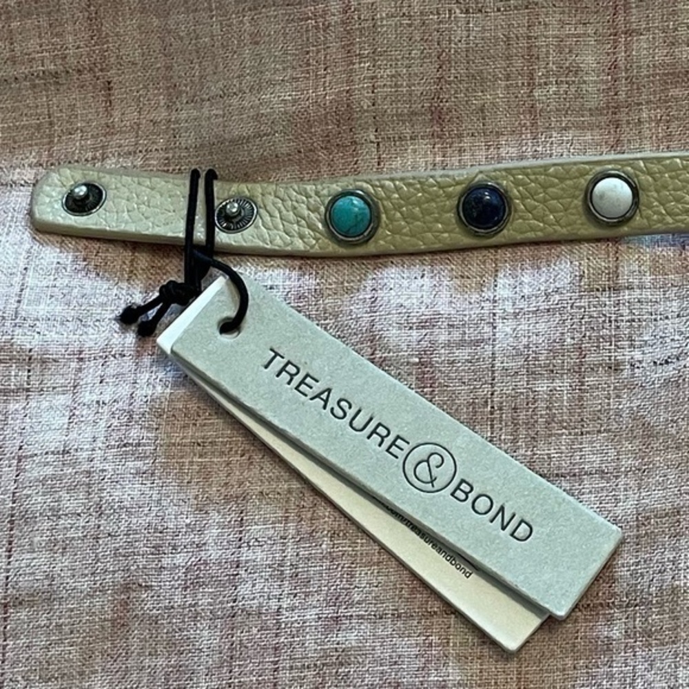 Treasure & Bond Nordstrom Adjustable Stone and Leather Bracelet